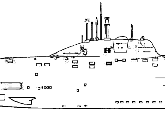 Подводная лодка СССР Project 971L Chakra [Submarine] - чертежи, габариты, рисунки